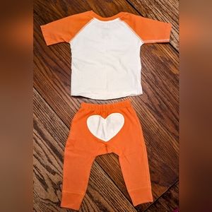 Sapling Organic heart pants + tee